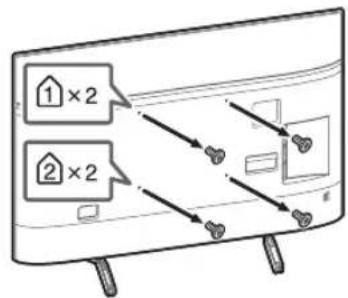 SONY Bravia KD55XG8796 - Irrota ruuvit television takaa. - 1