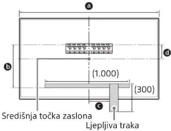 SONY Bravia KD55XG8796 - Қабырғада орнату орнын белгілеңіз. - 1