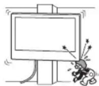 SONY Bravia KD55XG8796 - Do not install the WallMount Bracket on wall surfaces where the corners or the sides of the TV protrude away from the wall surface. - 1