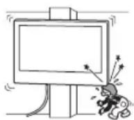 SONY Bravia KD55XG8796 - Installer de wandmontagesteun nicht op een muuroppervlak waar bij de hoeken of de zijkanten van de tv de wand Niet raken. - 1