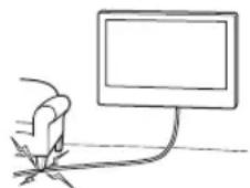 SONY Bravia KD55XG8796 - Niedopuszczacdo zacisnięcja przewoduzasilajćego lub kablićzzych. - 1