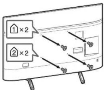 SONY Bravia KD55XG8796 - Izskruvejiet televizora aizmugure esosas skruves. - 1