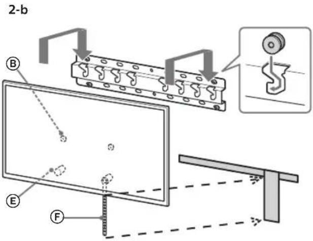 SONY Bravia KD65XG8596 - Теледидарды негізге немесе негіз адаптеріне қойыңыз. - 8