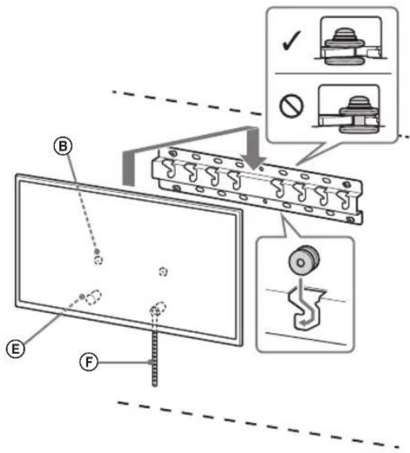 SONY Bravia KDL50WG665 - Väggnärar montering (2-b) - 1