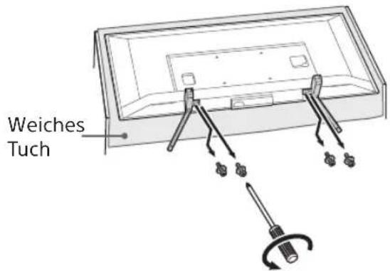 SONY Bravia KDL50WG665 - Nehmen Sie den Tischständer vom Fernsehgerät ab. - 1