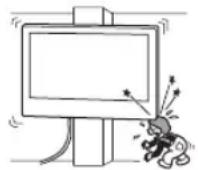 SONY Bravia KDL50WG665 - No instale el soporte de montaje mural en superficies de paredes en las que能把an sobresalir las esquinas o los lados del televator. - 1