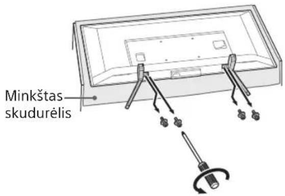 SONY Bravia KDL50WG665 - Atjunkite ant stalo pastatomstovana nuo televizoriaus. - 1