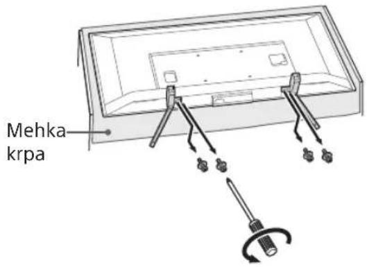 SONY Bravia KDL50WG665 - Namizno stojalo odstranite s televizorja. - 1