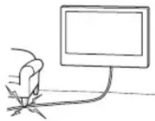 SONY Bravia KDL50WG665 - Nu permiteci ciupirea/ perforareca cablului de alimentare in current alternatively s i nici a cablului de conexiune. - 1
