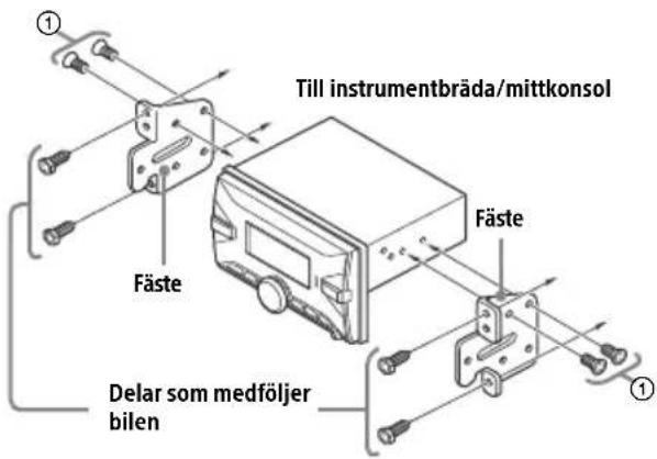Till instrumentbräda/mittkonsol Fäste Delar som medföljer bilen