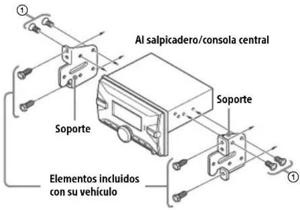 Al salpicadero/consola central Soporte Soporte Elementos incluidos con su vehículo