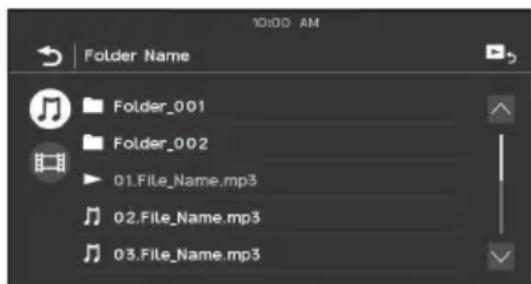 SONY DSXA310DAB - Ricerca di un file alla schermata dell'elenco - 1