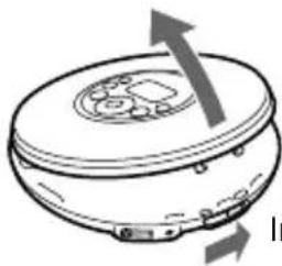 SONY DNE321 - Deslice el interruptor OPEN para abrir la tapa del reproductor. - 1