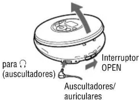 SONY DNE321 - Deslize o interruptor OPEN para abrir a tampa do leitor. - 1