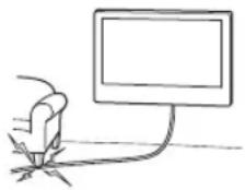 SONY Bravia KD55XG8577 - Ikke handter Produktet med ekstrem kraft under rengjoring uller vedlikehold. - 1