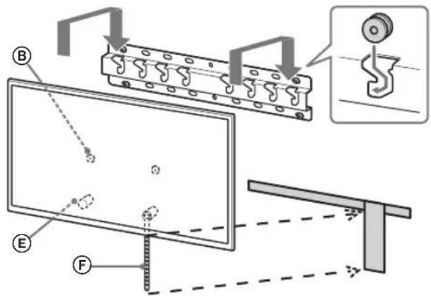 SONY Bravia KD55XG8577 - Installare il tevisore sulla base o sull'adattatore della base. - 11