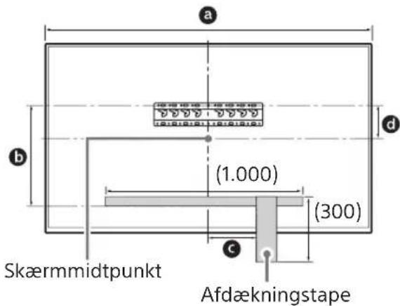 SONY Bravia KD55XG8577 - Marker installationsstedet pa væggen. - 1