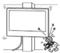 SONY Bravia KD55XG8577 - Installera inte vaggfastet pa en yta dar TV:ns horn ell er sidor skjuter ut fran vaggen. - 1