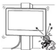SONY Bravia KD55XG8577 - Montážnu konzolu na stenu neinstalujte na povrch steny, kde budu rohy alebo strany TV prijimača vyčnievat mimo povrchu steny. - 1