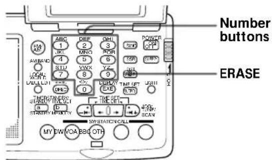 SONY ICFSW07 - Erasing a preset station - 1