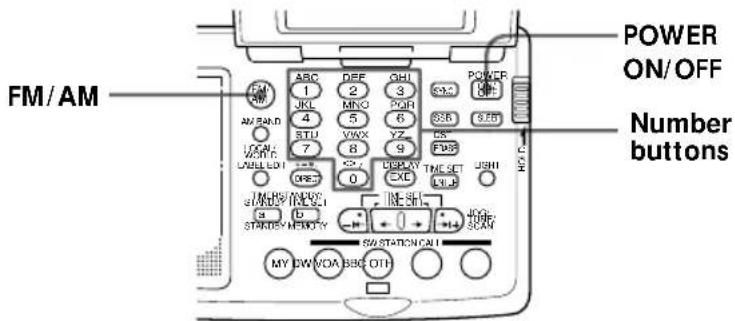 SONY ICFSW07 - Tuning in to a preset station - 1
