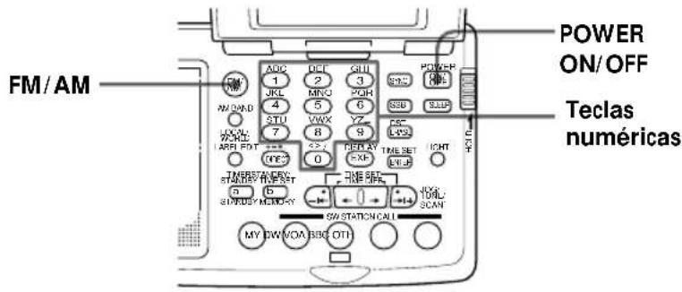 SONY ICFSW07 - Sintonía de una emisora memorizada - 1