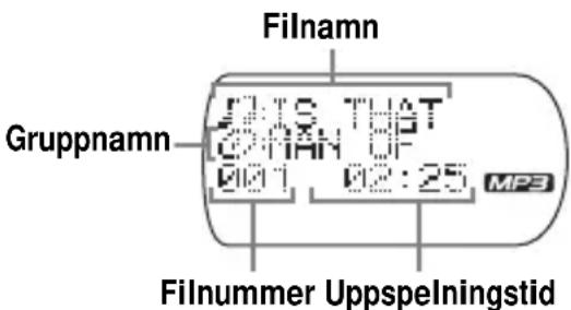 SONY DNE711 - När du spelar upp MP3-filer - 1