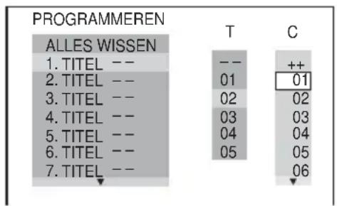 SONY DVPNS360 - Kies een titel, hoofdstuk of track om te programmeren. - 1