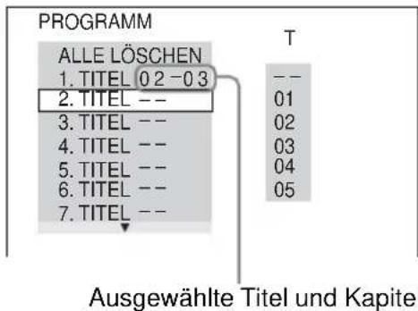 SONY DVPNS360 - Zusammenstellen eines eigenen Programms (Programmwiedergabe) - 6