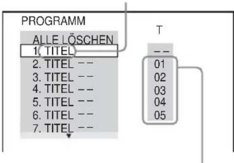 SONY DVPNS360 - Zusammenstellen eines eigenen Programms (Programmwiedergabe) - 3
