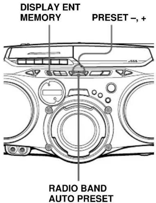 SONY CFDG70L - Présélection des stations de radio - 1