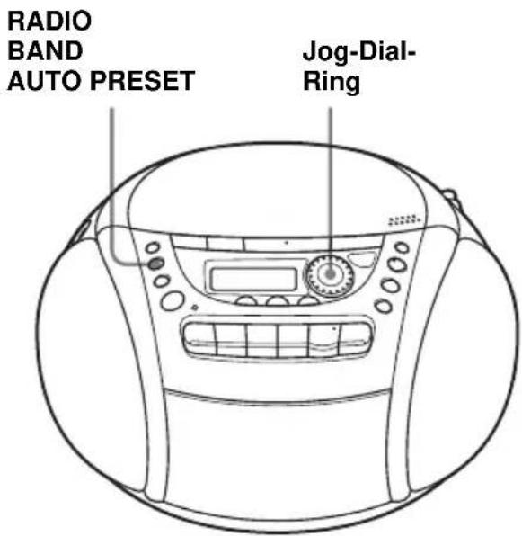 SONY CFDE90L - Wiedergegen gespeicherter Radiosender - 1