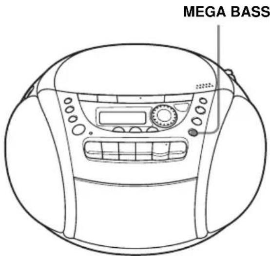 SONY CFDE90L - Auswahlen der Klangbetonung (MEGA BASS) - 1