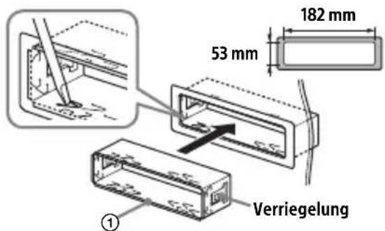 SONY CDXG1301U - Montieren des Gerats im Armaturenbrett - 1