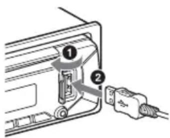 SONY CDXG1301U - Anschlieben eines USB-Geräts - 1