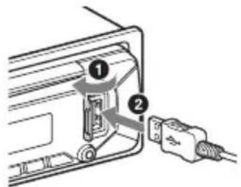 SONY CDXG1301U - Conexión de un dispositivo USB - 1