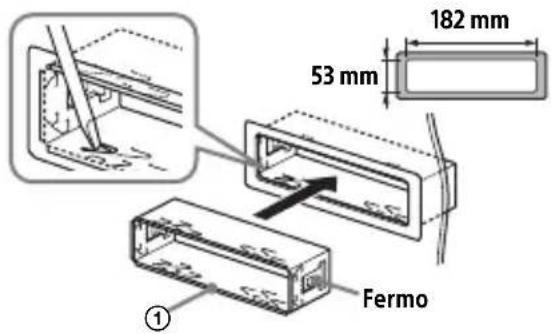 SONY CDXG1301U - Montaggio dell'apparecchio sul cruscotto - 1