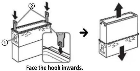 SONY CDXG1301U - Removing the protection collar and the bracket - 2