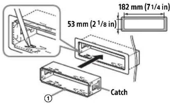 SONY MEXN7300BD - Mounting the unit in the dashboard - 1