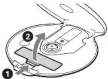 SONY DNF600 - Insertion de la pile - 1