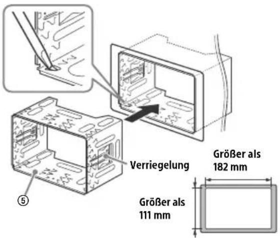 SONY XAVV631BT - Montieren des Gerats mit der mitgelieferten Halterung - 1