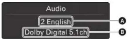 SONY XAVV631BT - Changement de la langue/format audio - 1