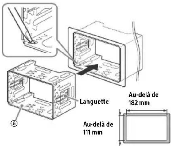 SONY XAVV631BT - Montage de l'appareil avec le support fourni - 1