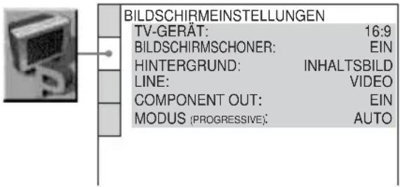 SONY DVPNS590P - Einstellungen für das Bild (BILDSCHIRMEINSTELLUNGEN) - 1