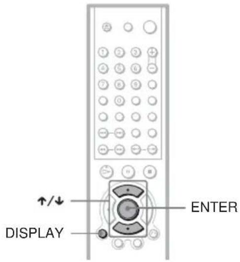 ↑/↓ DISPLAY ENTER