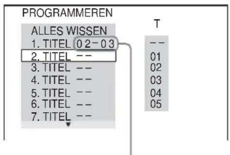 SONY DVPNS590P - Kies een titel, hoofdstuk of track om te programmeren. - 2