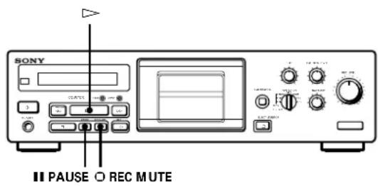 SONY TCKB920S - Inserting a Blank Space During Recording (Record Muting) - 1