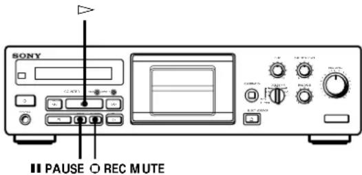 SONY TCKB920S - Inserción de espacios en blanco durante la grabación (Silenciamiento de la grabación) - 1