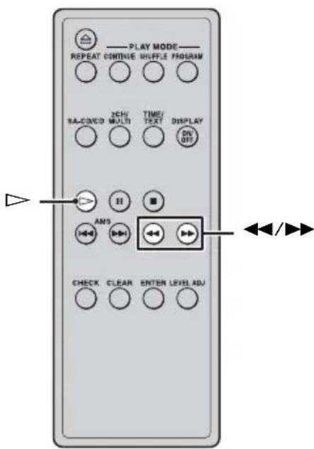 SONY SCDX501ES - Locating a Particular Point in a Track - 2