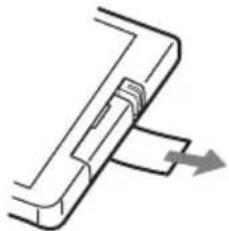 SONY SCDX501ES - Pull out the insulating sheet to allow power to flow from the battery. - 1